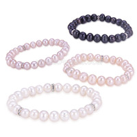 elegant 8-9mm potato pearl elastic bracelet