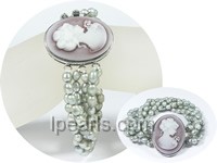 twisted six strands rice pearl bracelet with elegant clasp