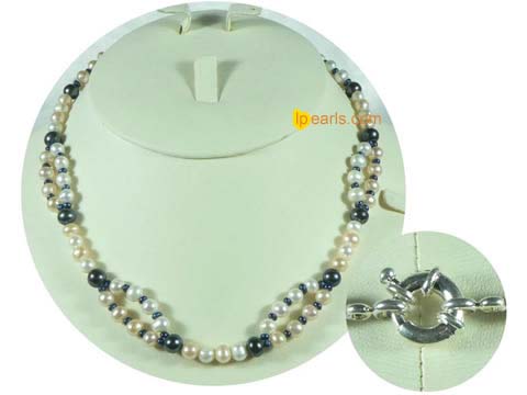 multi color potato freshwater pearls necklace