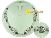 multi color potato freshwater pearls necklace