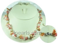 10*14mm orange blister freshwater pearl neacklace