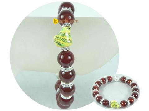 precious 12mm red agate bracelet with Chinese Zodiac