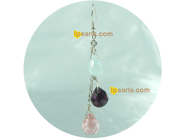 sterling silver earrings with different material