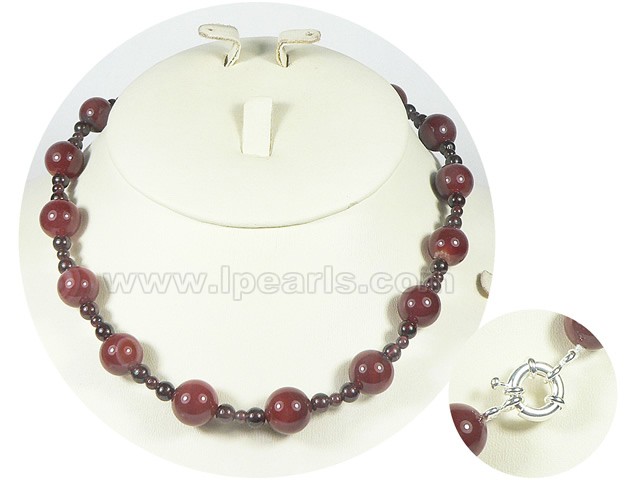 12mm red agate necklace wholesale