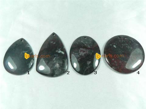 wholesale 5 pieces different shape natural apple stone pendant