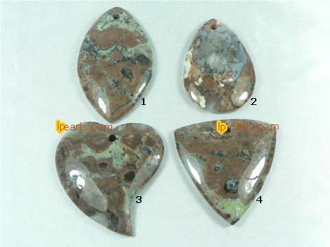 wholesale 5 pieces different shape lucky gemstone pendant