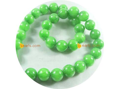 5 pieces 12mm grass green aragonite strand on wholesale