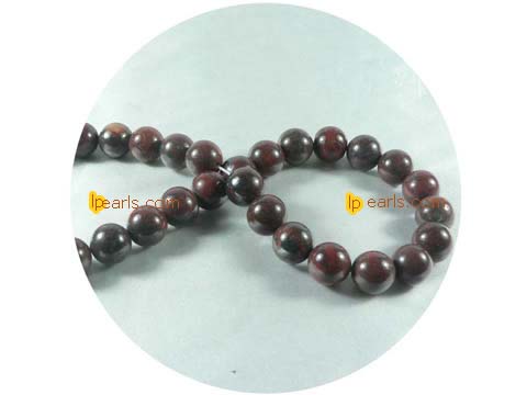 five pieces 12mm China poppy jasper strand on wholesale