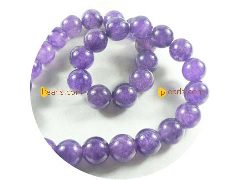 five pieces 12mm deep purple jade strand on wholesale
