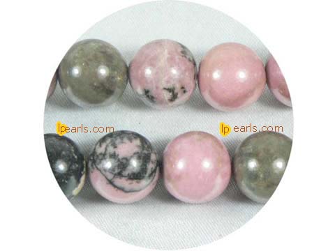 five pieces 12mm fiery rhodonite strand on wholesale
