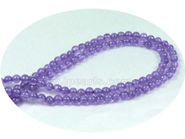 5 pieces 4mm dyed purple Amethyst strands on wholesale
