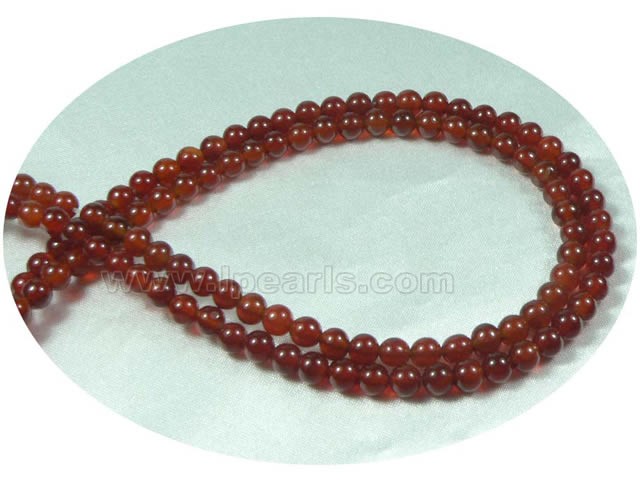 5 pieces 4mm red Carnelian strands on wholesale