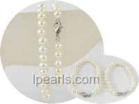 wholesale 6-7mm potato freshwater pearl Mother Daughter bracelet