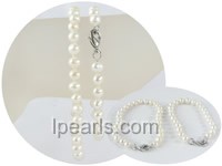 wholesale 5-6mm potato freshwater pearl Mother Daughter bracelet