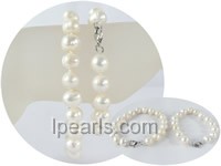 wholesale 9-10mm potato freshwater pearl Mother Daughter bracele
