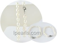 wholesale 6-7mm rice freshwater pearl Mother Daughter bracelet