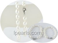 wholesale 7-8mm rice freshwater pearl Mother Daughter bracelet