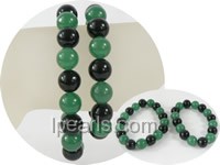 wholesale 10mm green jade Mother Daughter bracelet