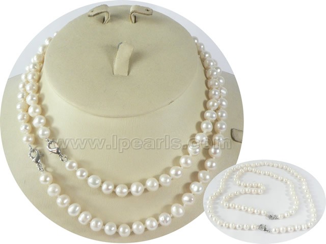 wholesale 7-8mm potato pearl Mother Daughter necklace