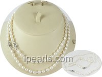 wholesale 5-6mm rice pearl Mother Daughter necklace