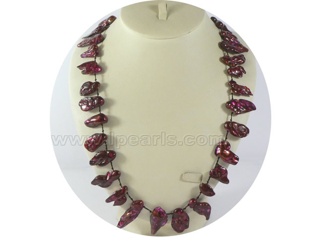 wholesale 28" 13*25mm blister freshwater pearl necklace