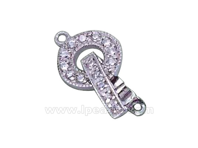 5pcs round 9.8mm 925 sterling silver decorative clasp