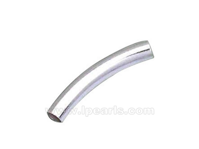 10pcs smooth 5*30mm 925 sterling silver crooked hollow tube