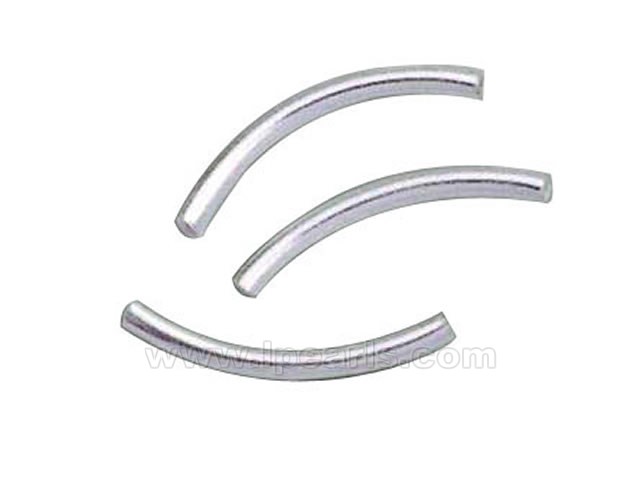 10pcs 2*30mm 925 sterling silver crooked hollow tube