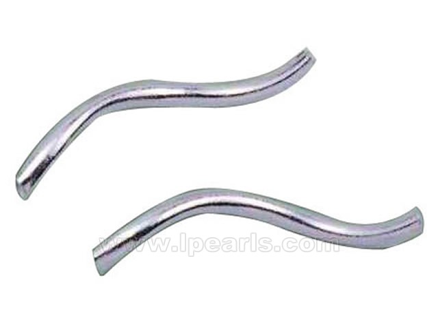 10pcs 1.5*20mm wavy 925 sterling silver hollow tube
