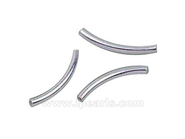 10pcs 1.5*15mm 925 sterling silver crooked hollow tube