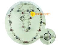 different shape of freshwater pearl with crystal set