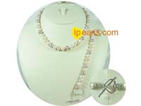 8-9mm muticolor potato freshwater pearl set