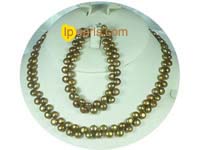 6-7mm coffee freshwater bread pearl necklace and bracelet
