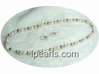 bright 7-8mm multicolor potato freshwater pearl jewelry sets