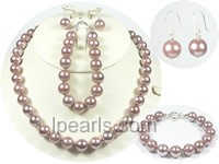 10mm purple shell pearl set