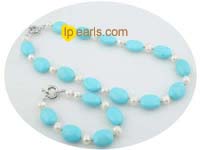 15*20mm bule oval turquoise neckalce & braclets sets