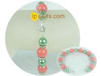 wholesale shell pearls bracelet with golden beads