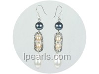8mm and 8*15mm shell pearl earrings