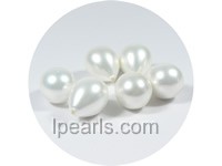 5PCS 14*20mm white tear-drop shell pearl beads