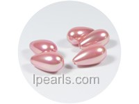 5PCS 10*18mm deep red tear-drop shell pearl beads