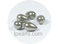 5PCS 9*14mm gray tear-drop shell pearl beads
