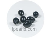 5PCS 8*12mm black tear-drop shell pearl beads
