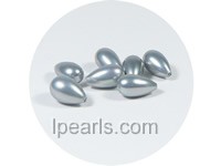 5PCS 8*12mm gray tear-drop shell pearl beads