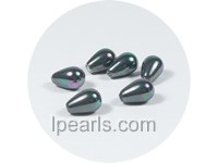 5PCS 6*9mm green tear-drop shell pearl beads