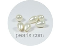 5PCS 6*9mm light yellow rice shape shell pearl beads