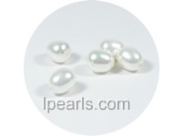 5PCS 6*8mm white tear-drop shell pearl beads