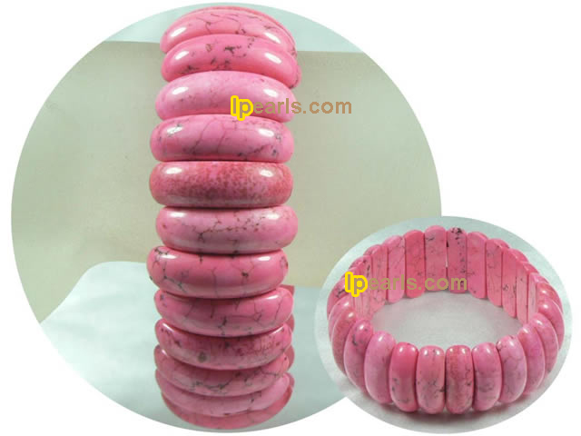 peachblow color turquoise stretch bracele on wholesale
