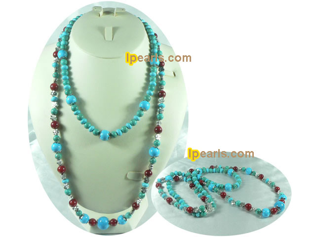 wholesale two strands turquoise necklace