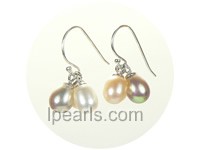 wholesale 6Ã—8mm tear drop pearl earrings