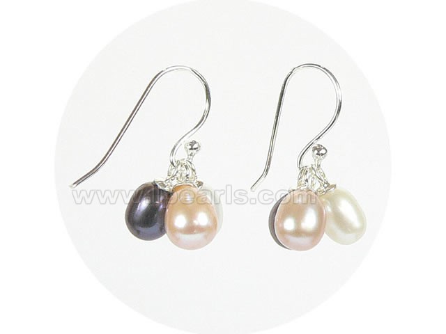 6*8mm fancy freshwater pearl earrings
